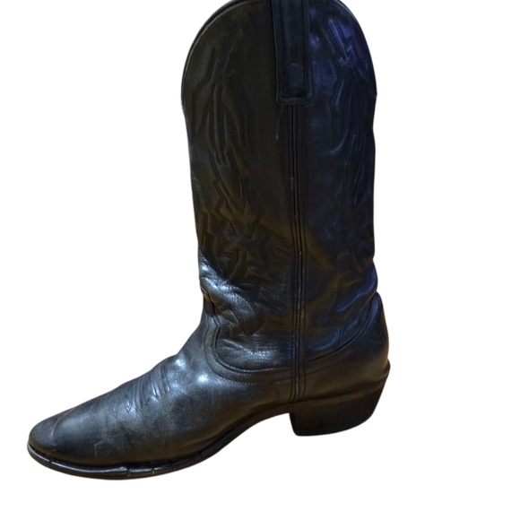 Men's Black Leather Boots - Picture 3 of 6